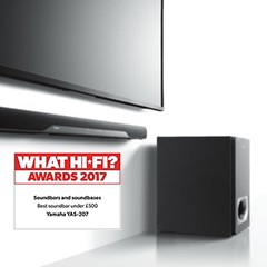 获奖信息：环球360搭载DTS Virtual:X?技术的新款回音壁YAS-207 荣获What Hi-Fi?五星好评